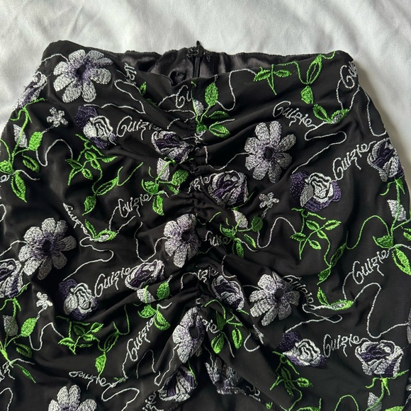 Danielle Guizio black floral skirt - Picture 2 of 4